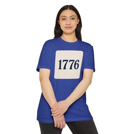 1776 Patriotic Shirt – Minimal Independence Day Tee Unisex CVC Jersey T-shirt