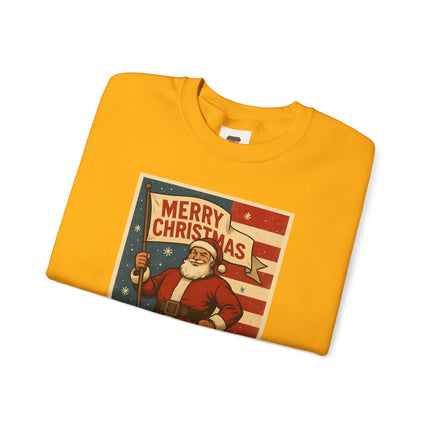 Merry Christmas Revival Sweatshirt | Say It Like You Mean It | Patriotic Holiday Crewneck by Trend Store Stop