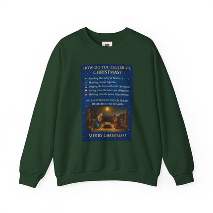 Remembering the Reason – Nativity Christmas Sweatshirt