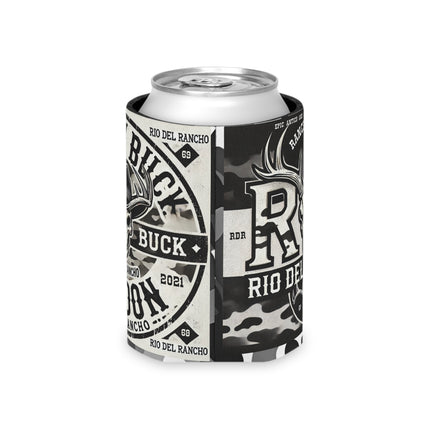 Premium Can Cooler - Rio Del Rancho & Angry Buck Saloon Logos | Customizable Edge-to-Edge Print | Fits Regular and Slim Cans