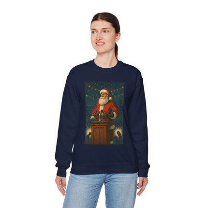 North Pole Press Conference Santa Sweatshirt | Funny Vintage Christmas Crewneck by Trend Store Stop