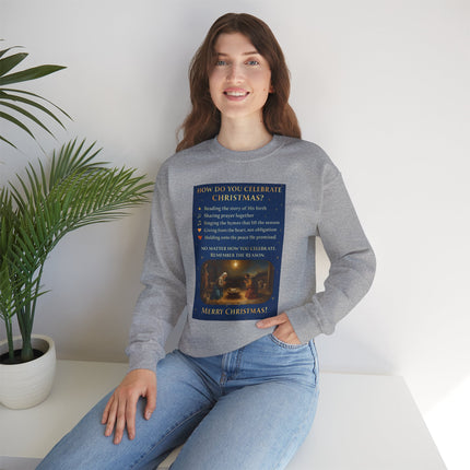 Remembering the Reason – Nativity Christmas Sweatshirt