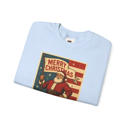 Merry Christmas Revival Sweatshirt | Say It Like You Mean It | Patriotic Holiday Crewneck by Trend Store Stop