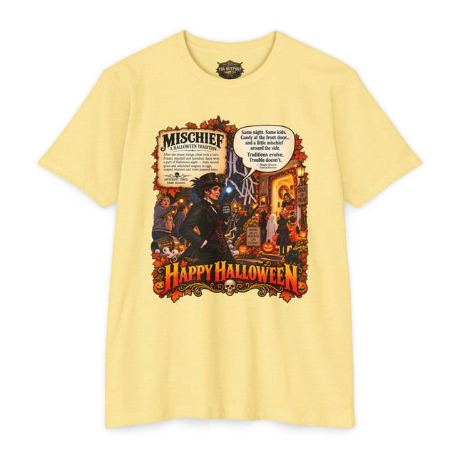 Halloween Mischief Tradition – Pepper Graves Funny Halloween T-Shirt