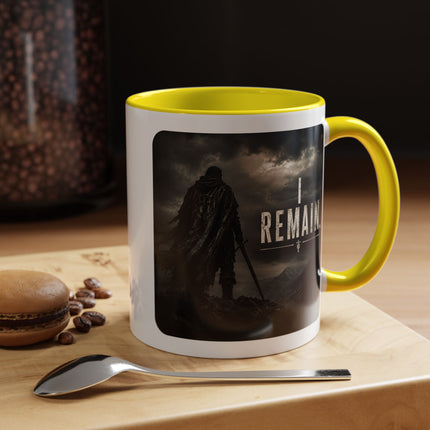 I Remain Warrior Accent Coffee Mug – Endurance Collection | Inspirational Ceramic Mug (11oz & 15oz) | Accent Coffee Mug