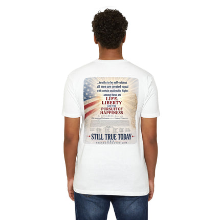 They Didn’t Celebrate. They Committed. – Patriotic July 4th Shirt - Unisex CVC Jersey T-shirt