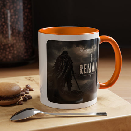 I Remain Warrior Accent Coffee Mug – Endurance Collection | Inspirational Ceramic Mug (11oz & 15oz) | Accent Coffee Mug