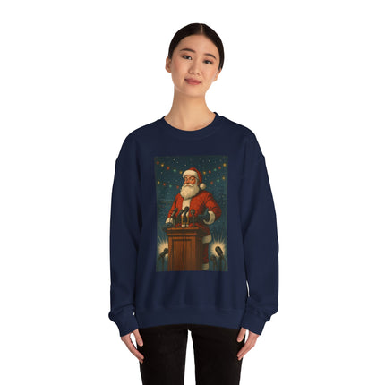 North Pole Press Conference Santa Sweatshirt | Funny Vintage Christmas Crewneck by Trend Store Stop