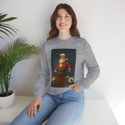 North Pole Press Conference Santa Sweatshirt | Funny Vintage Christmas Crewneck by Trend Store Stop