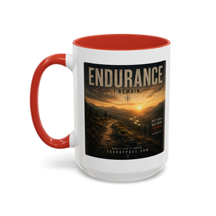 I Remain Warrior Accent Coffee Mug – Endurance Collection | Inspirational Ceramic Mug (11oz & 15oz) | Accent Coffee Mug