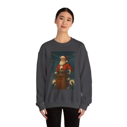 North Pole Press Conference Santa Sweatshirt | Funny Vintage Christmas Crewneck by Trend Store Stop