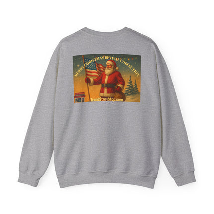 The Return of Merry Christmas — Patriot Santa Revival Crewneck