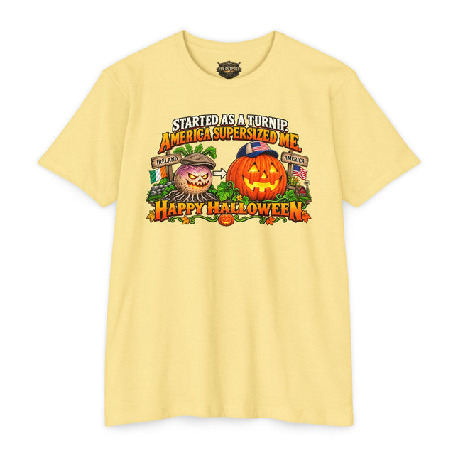 Started as a Turnip – America Supersized Me Halloween T-Shirt