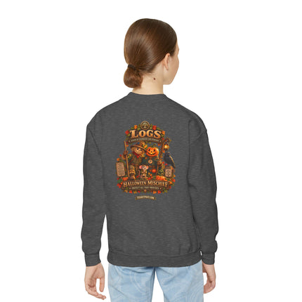 LOGS Halloween Mischief Youth Crewneck Sweatshirt | League of Guardians and Stewards