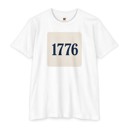 1776 Patriotic Shirt – Minimal Independence Day Tee Unisex CVC Jersey T-shirt