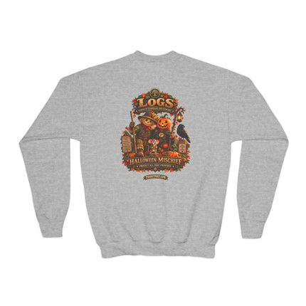 LOGS Halloween Mischief Youth Crewneck Sweatshirt | League of Guardians and Stewards