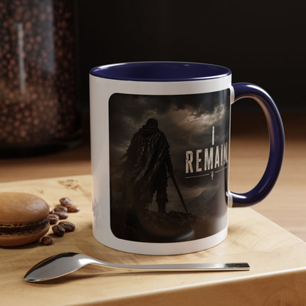 I Remain Warrior Accent Coffee Mug – Endurance Collection | Inspirational Ceramic Mug (11oz & 15oz) | Accent Coffee Mug