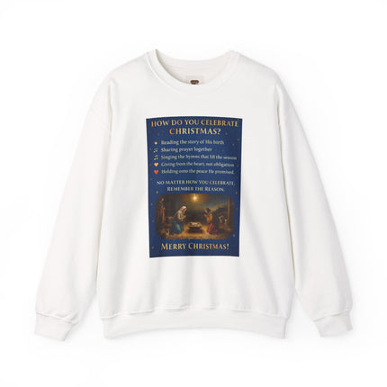 Remembering the Reason – Nativity Christmas Sweatshirt