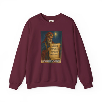 Matthew 1:23 Prophecy Sweatshirt – Immanuel & Jesus Fulfillment – Religious Path Collection