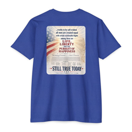 1776 Patriotic Shirt – Minimal Independence Day Tee Unisex CVC Jersey T-shirt