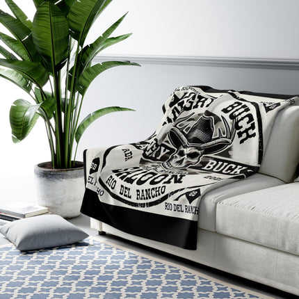 Angry Buck Saloon at Rio Del Rancho Sherpa Fleece Blanket