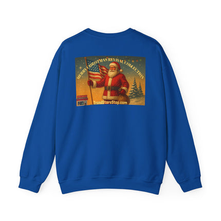 Merry Christmas Revival Sweatshirt | Say It Like You Mean It | Patriotic Holiday Crewneck by Trend Store Stop