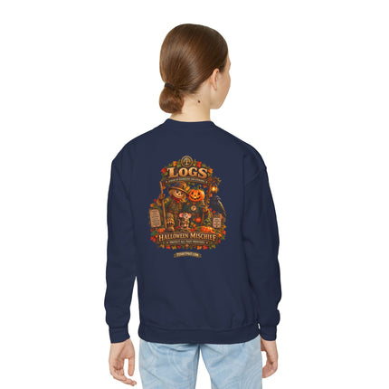 LOGS Halloween Mischief Youth Crewneck Sweatshirt | League of Guardians and Stewards