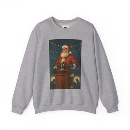 North Pole Press Conference Santa Sweatshirt | Funny Vintage Christmas Crewneck by Trend Store Stop