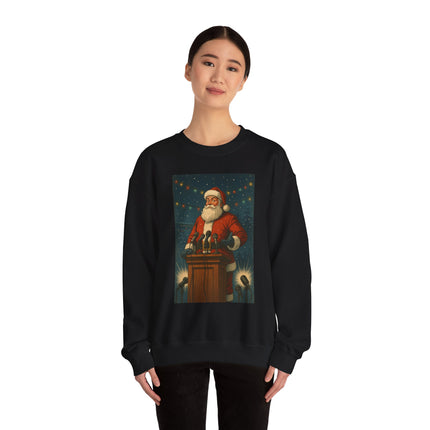 North Pole Press Conference Santa Sweatshirt | Funny Vintage Christmas Crewneck by Trend Store Stop