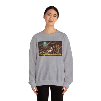 The Greatest Gift is Already Given – Christmas Sweatshirt Unisex Heavy Blend™ Crewneck Sweatshirt