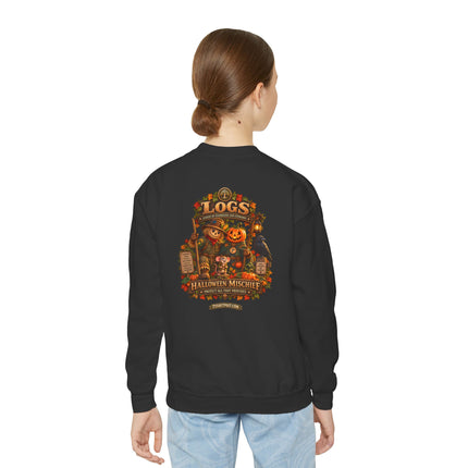 LOGS Halloween Mischief Youth Crewneck Sweatshirt | League of Guardians and Stewards