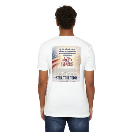 1776 Patriotic Shirt – Minimal Independence Day Tee Unisex CVC Jersey T-shirt