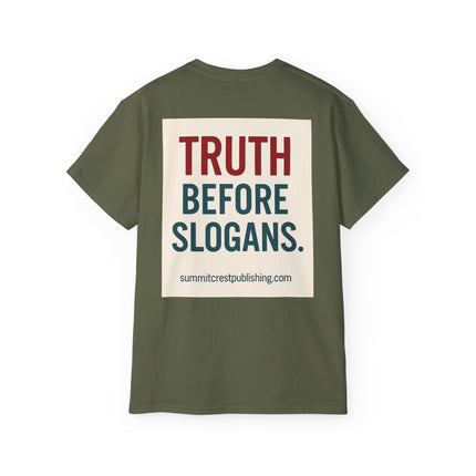 Destroy Hamas First Shirt | Truth Before Slogans – Summit Crest Publishing
