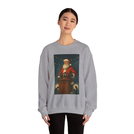 North Pole Press Conference Santa Sweatshirt | Funny Vintage Christmas Crewneck by Trend Store Stop