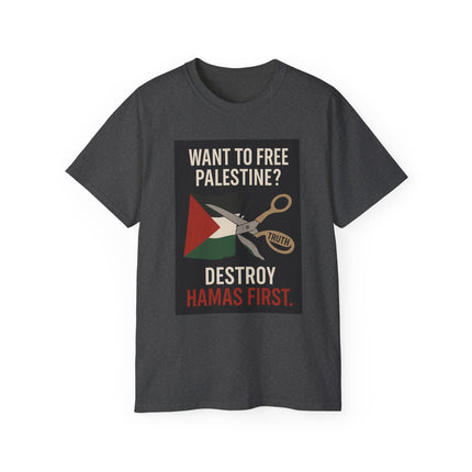 Destroy Hamas First Shirt | Truth Before Slogans – Summit Crest Publishing
