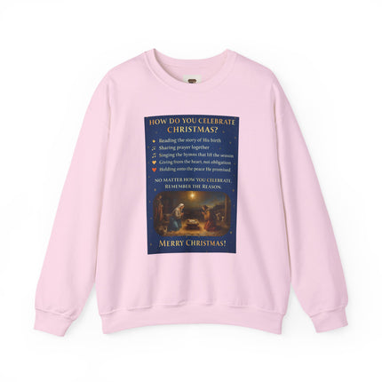 Remembering the Reason – Nativity Christmas Sweatshirt