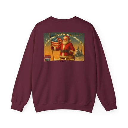 North Pole Press Conference Santa Sweatshirt | Funny Vintage Christmas Crewneck by Trend Store Stop