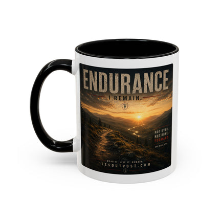 I Remain Warrior Accent Coffee Mug – Endurance Collection | Inspirational Ceramic Mug (11oz & 15oz) | Accent Coffee Mug