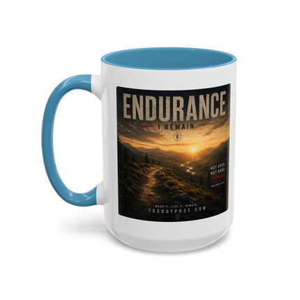 I Remain Warrior Accent Coffee Mug – Endurance Collection | Inspirational Ceramic Mug (11oz & 15oz) | Accent Coffee Mug