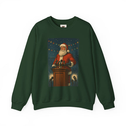 North Pole Press Conference Santa Sweatshirt | Funny Vintage Christmas Crewneck by Trend Store Stop