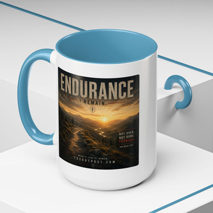 I Remain Warrior Accent Coffee Mug – Endurance Collection | Inspirational Ceramic Mug (11oz & 15oz) | Accent Coffee Mug