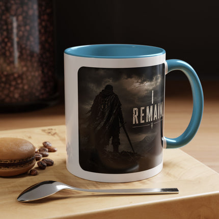 I Remain Warrior Accent Coffee Mug – Endurance Collection | Inspirational Ceramic Mug (11oz & 15oz) | Accent Coffee Mug