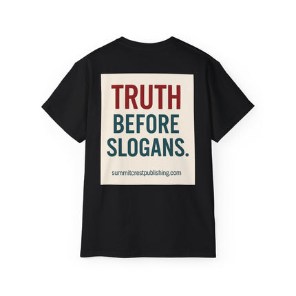 Destroy Hamas First Shirt | Truth Before Slogans – Summit Crest Publishing