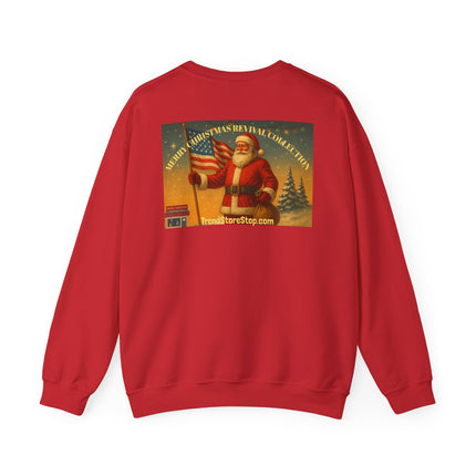 North Pole Press Conference Santa Sweatshirt | Funny Vintage Christmas Crewneck by Trend Store Stop