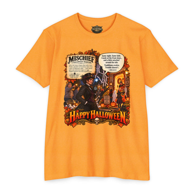 Halloween Mischief Tradition – Pepper Graves Funny Halloween T-Shirt