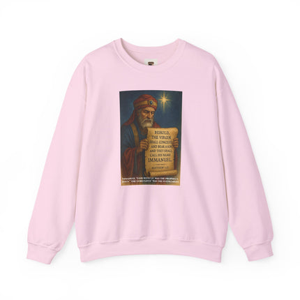 Matthew 1:23 Prophecy Sweatshirt – Immanuel & Jesus Fulfillment – Religious Path Collection
