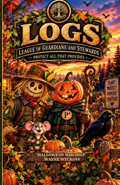 Front cover of LOGS: League of Guardians and Stewards — Halloween Mischief, an illustrated children's book by Wayne Wyckoff